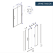 FugaFlow ID06 Quick Fit Badwand - 2 delige schuifdeur - 170x150cm - 6mm veiligheidsglas - anti kalk - mat zwart SW999903