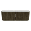 Mondiaz JOYA-DLUX Meuble de salle de bains 123,2cm - arrondis gauche et droite couleur Shadow - Vasque FAYE position Milieu Sans trou de robinet couleur Opalo SW1422968
