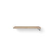 Looox Wood collection Solo wastafelblad - 120x46cm - Met handdoekhouder (rechts) RVS geborsteld - Massief eiken Old grey SW108667