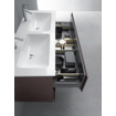 Duravit Me by starck double vasque 130x49cm 2 trous de robinet avec trop-plein blanc SW88244