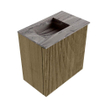 Mondiaz JOYA-DLUX 40cm toiletmeubel - kleur Dusk - Wastafel FAYE positie Links Zonder kraangat kleur Sombra. SW1426117