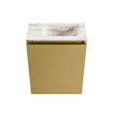 MONDIAZ TURE-DLUX Meuble de toilettes 40cm Oro. EDEN lavabo Frappe position droite. Sans trou de robinet. SW1102876