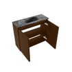 MONDIAZ TURE-DLUX meuble WC 60 cm Rust. EDEN lavabo Lava position milieu. Sans trou de robinet. SW1104025