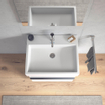 Duravit Lavabo 13.5x47cm 1 trou pour robinet rectangulaire céramique blanc SW116941
