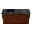 Mondiaz JOYA-DLUX Meuble de salle de bains 80cm - couleur Ruby - Lavabo FAYE position Gauche Sans trou de robinet couleur Lava SW1423626