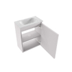MONDIAZ TURE-DLUX meuble de toilettes 40 cm Cale. EDEN lavabo Opalo position milieu. Sans trou de robinet. SW1104221