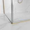 FugaFlow Eccelente Vetro Cabine de douche - 80x80x200 - Profil en verre de sécurité - anti-calcaire - Laiton brossé PVD (Or) SW1451146
