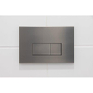 Adema Salina 2.0 Toiletset - 48.5x36x32cm - diepspoel - spoelrandloos - QeramiQ inbouwreservoir - softclose - quickrelease - toiletzitting - gunmetal metalen bedieningsplaat - rechthoekige knoppen - wit SW1474586