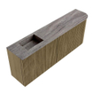 Mondiaz JOYA-DLUX Meuble de salle de bains 111.6cm - arrondi droit couleur Dusk - Vasque FAYE position Gauche Sans trou de robinet couleur Oza SW1426028