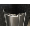Wiesbaden Entra cabine kwartrond met 2 schuifdeuren 900 x 900 x 2000 x 8 mm nano helder glas/chroom SHOWROOMMODEL SHOW25501