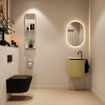MONDIAZ TURE-DLUX Meuble toilette - 40cm - Oro - EDEN - vasque Ostra - position gauche - 1 trou de robinet SW1104991