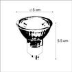 Luedd Lampe LED - lot de 2 - GU10 - 5W - 3000K - 450LM - à intensité réglable SW1211305