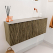 Mondiaz JOYA-DLUX 100cm meuble de salle de bains - couleur Dusk - Vasque FAYE position Droite Sans trou de robinet couleur Opalo. SW1423328