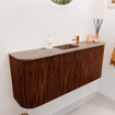 Mondiaz JOYA-DLUX 103.2cm toiletmeubel - ronding links en rechts kleur Ruby - Wastafel FAYE positie Midden 1 kraangat kleur Arena. SW1425318