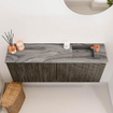 Mondiaz JOYA-DLUX 100cm meuble de toilette - couleur Shadow - Vasque FAYE position Droite 1 trou de robinet couleur Sombra. SW1425209