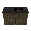 Mondiaz JOYA 60cm toiletmeubel - kleur Shadow - Wastafel FAYE positie Rechts Zonder kraangat kleur Urban. SW1421502