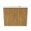 Mondiaz JOYA-DLUX 50cm toiletmeubel - kleur Oak - Wastafel FAYE positie Midden Zonder kraangat kleur Meli. SW1423910