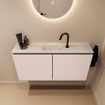 MONDIAZ TURE-DLUX Meuble toilette - 100cm - Rosee - EDEN - vasque Opalo - position centrale - 1 trou de robinet SW1104484