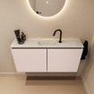 MONDIAZ TURE-DLUX Meuble WC 100 cm Rosee. Lavabo EDEN Opalo position milieu. Avec 1 trou de robinet. SW1104484
