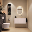 MONDIAZ TURE-DLUX meuble WC 100 cm Rosee. Lavabo EDEN Lava position centrale. Avec 1 trou de robinet. SW1103972