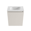 MONDIAZ TURE-DLUX meuble WC 40 cm Linen. EDEN lavabo Opalo position milieu. Sans trou de robinet. SW1104377