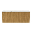 Mondiaz JOYA-DLUX 100cm toiletmeubel - kleur Oak - Wastafel FAYE positie Links 1 kraangat kleur Ostra. SW1422206
