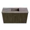 Mondiaz JOYA-DLUX 70cm meuble de salle de bains - couleur Shadow - Vasque FAYE position Milieu Sans trou de robinet couleur Oza SW1425024