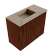 Mondiaz JOYA-DLUX 50cm toiletmeubel - kleur Ruby - Wastafel FAYE positie Links Zonder kraangat kleur Arena. SW1425252