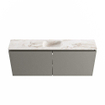 MONDIAZ TURE-DLUX Meuble toilette - 120cm - Smoke - EDEN - vasque Frappe - position centrale - 1 trou de robinet SW1103064