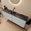 MONDIAZ TURE-DLUX Meuble WC 120 cm Greey. Lavabo EDEN Lava position milieu. Sans trou de robinet. SW1103844
