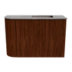 Mondiaz JOYA-DLUX 61.6cm toiletmeubel - ronding links kleur Ruby - Wastafel FAYE positie Rechts 1 kraangat kleur Oza. SW1425532
