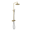 Hotbath Cobber X SDS9 ensemble de douche de pluie thermostatique avec pomme de douche ronde 30 cm douchette à main barre laiton brossé PVD SW440478