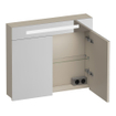 BRAUER Promise spiegelkast - 80x70x15cm - met verlichting 2 spiegeldeuren mat beige SW1203725