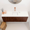 Mondiaz JOYA 100cm meuble de toilette - couleur Ruby - Vasque FAYE position Milieu Sans trou de robinet couleur Talc SW1421743
