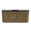 Mondiaz JOYA 93.2cm toiletmeubel - ronding links en rechts kleur Dusk - Wastafel FAYE positie Midden Zonder kraangat kleur Urban. SW1421687