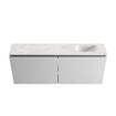 MONDIAZ TURE-DLUX Meuble toilette - 120cm - Plata - EDEN - vasque Ostra - position droite - sans trou de robinet SW1105002