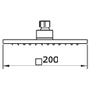 Xenz Basic - Douche de pluie carrée 200x200mm ABS chrome SW104610