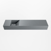 Mondiaz TYNE Lave-mains - 100x23x12cm - vasque à gauche - sans trous de robinet - solid surface - Plata SW1026184