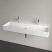 Villeroy & Boch Memento 2.0 lavabo - dessous rectifié 120x47cm - sans trop-plein 2 trous de robinet ceramic+ blanc SW358465