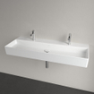 Villeroy & Boch memento 2.0 Lavabo face inférieure meulée 120x15x9.5cm 2 trous de robinet Ceramic+ Blanc Alpin SW358465