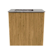 Mondiaz JOYA-DLUX 40cm toiletmeubel - kleur Oak - Wastafel FAYE positie Links Zonder kraangat kleur Sombra. SW1424258