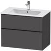 Duravit D-neo Meuble sous vasque 81x46.2x62.5cm 1 tiroir Graphite mat SW640825