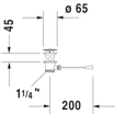 Duravit Vidage à clapet horizontal chrome 0290509