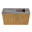 Mondiaz JOYA-DLUX 70cm toiletmeubel - kleur Oak - Wastafel FAYE positie Rechts Zonder kraangat kleur Sombra. SW1424256