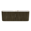 Mondiaz JOYA-DLUX 113.2cm meuble de salle de bains - arrondi gauche et droite couleur Shadow - Vasque FAYE position Milieu 1 trou de robinet couleur Frappe. SW1422726