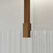 FortiFura Galeria Douche à l'italienne - 100x200cm - Verre nervuré - Bras plafond - Cuivre brossé SW957345
