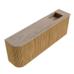 Mondiaz JOYA-DLUX 111.6cm toiletmeubel - ronding links kleur Oak - Wastafel FAYE positie Rechts 1 kraangat kleur Saba. SW1424231