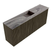 Mondiaz JOYA-DLUX 100cm meuble de salle de bains - couleur Shadow - Vasque FAYE position Milieu 1 trou de robinet couleur Sombra. SW1425200