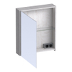 BRAUER Impress Deluxe armoire de toilette - 60x70x15cm - éclairage interne et externe - 1 porte miroir double face à ouverture à gauche Forest Seashell SW1198985