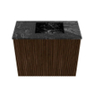 Mondiaz JOYA-DLUX 50cm toiletmeubel - kleur Walnut - Wastafel FAYE positie Rechts Zonder kraangat kleur Lava. SW1422428